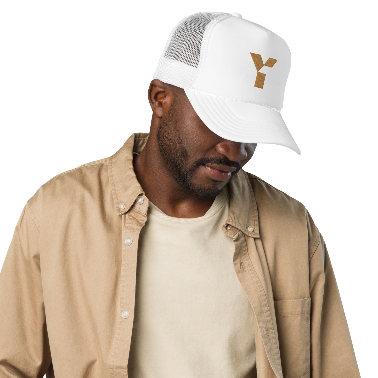 Y1 Gold MR Foam trucker hat