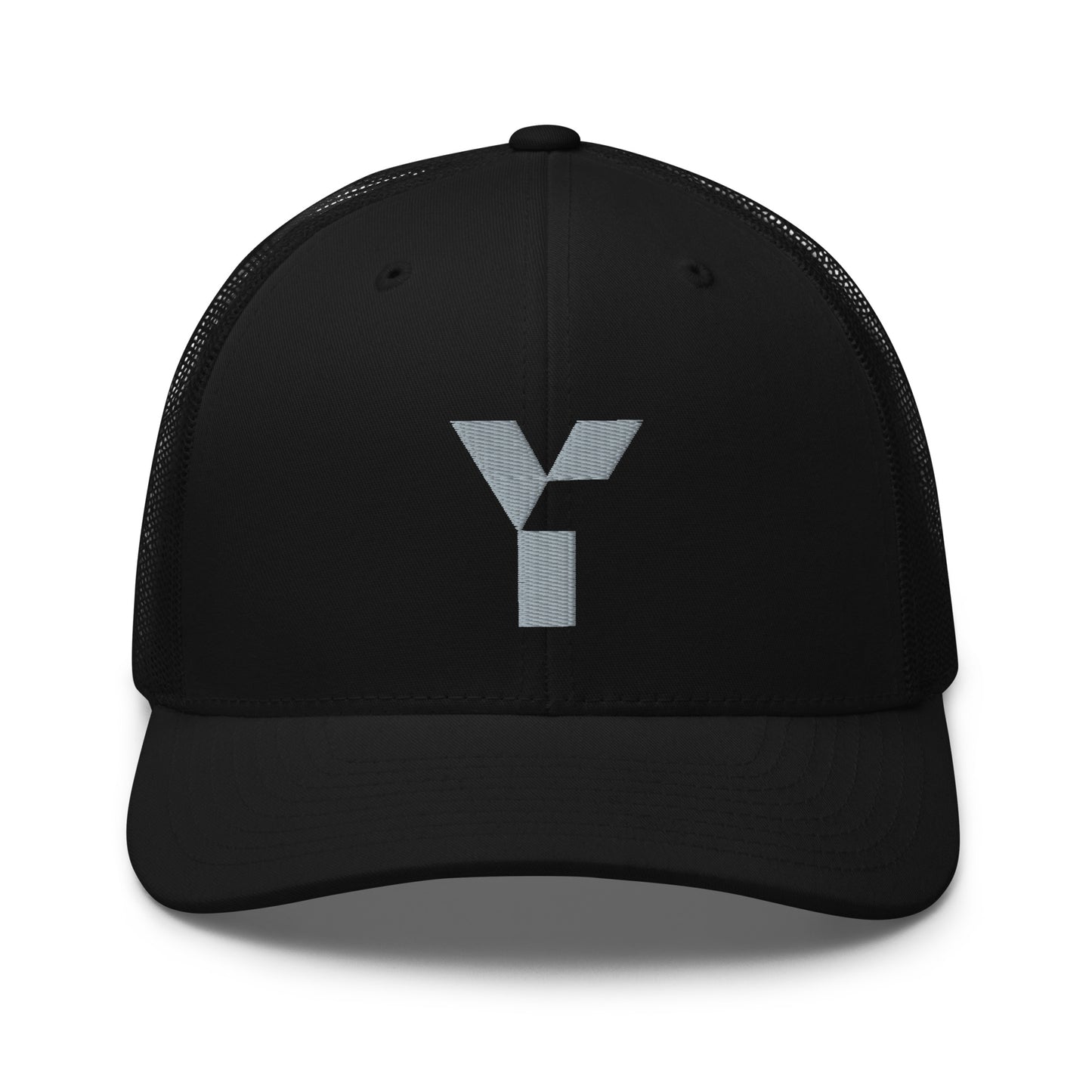 Y1 Black Trucker Cap