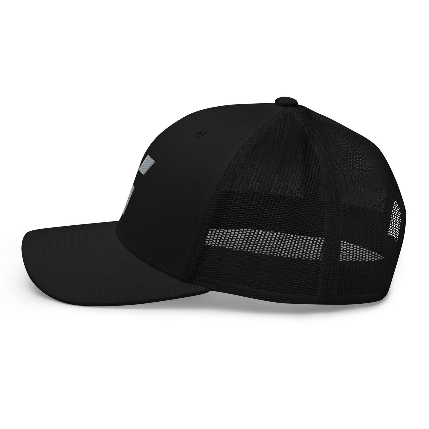 Y1 Black Trucker Cap