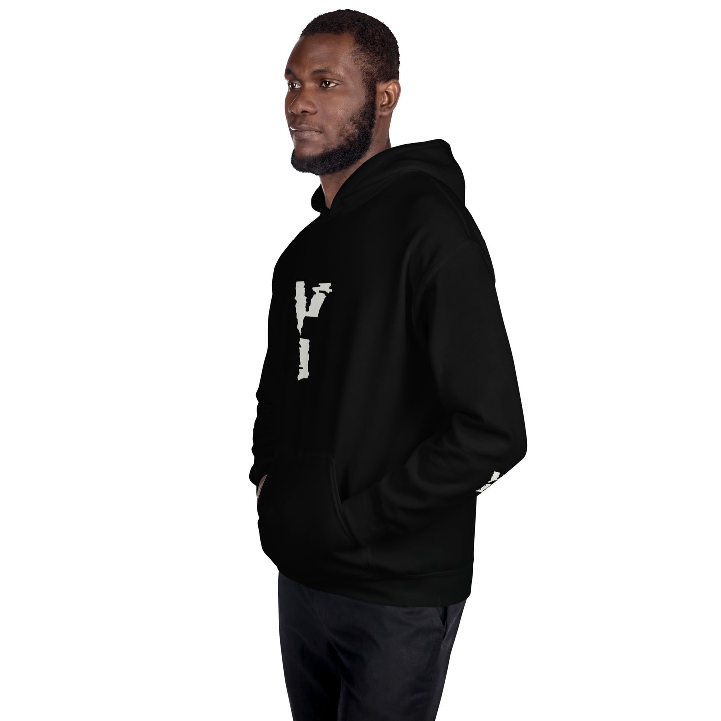 Y1 Wave Logo Unisex Hoodie (Black/Light Blue/Pink)