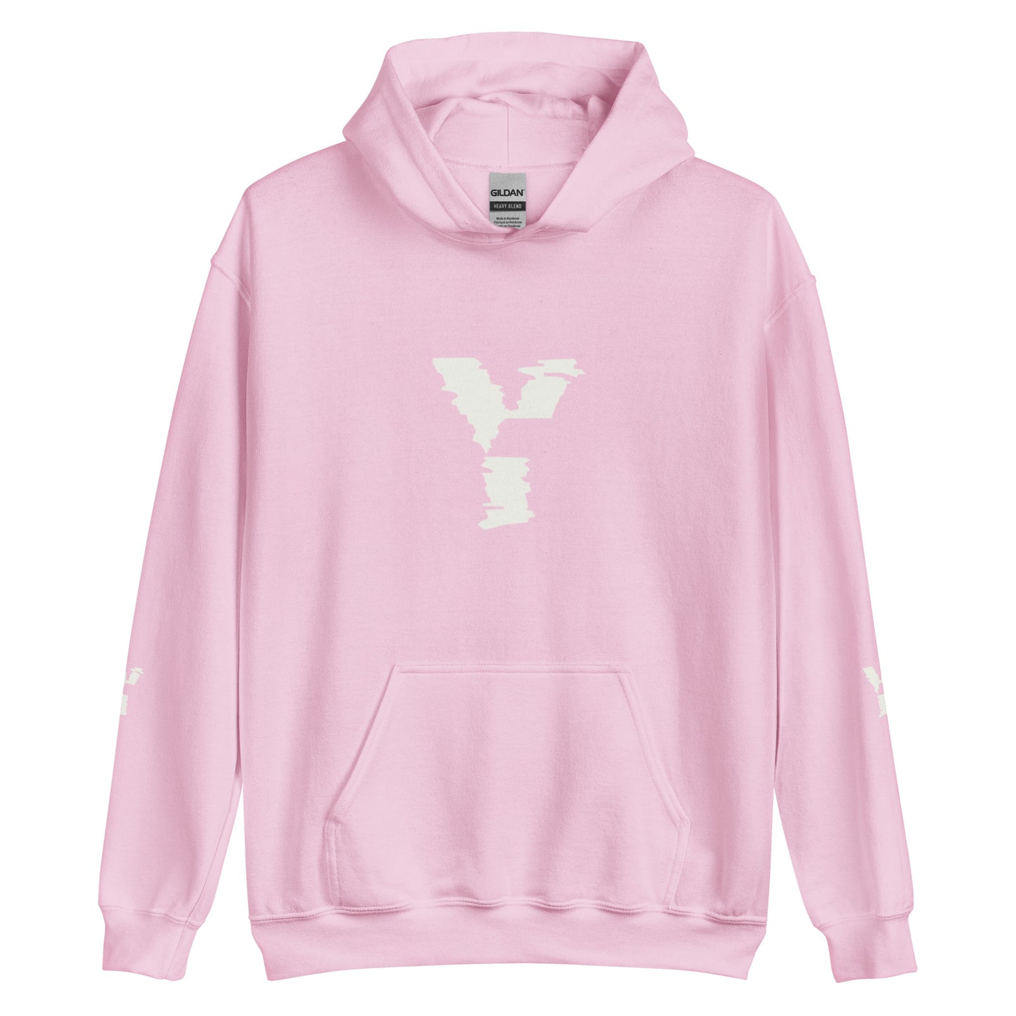 Y1 Wave Logo Unisex Hoodie (Black/Light Blue/Pink)