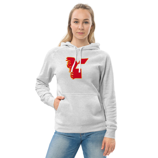 Y1 Flaming Logo Unisex kangaroo pocket hoodie